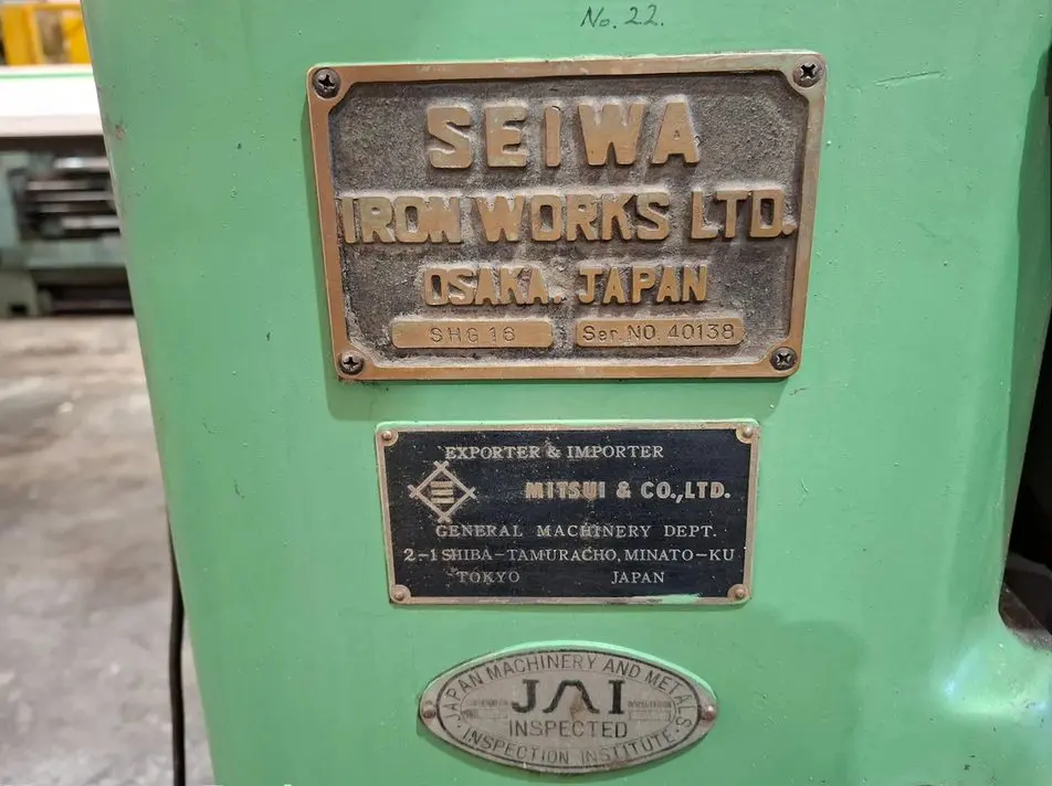 Seiwa SHG-16 Hob Blade Groove Grinding Machine TRT#73 - Image 5
