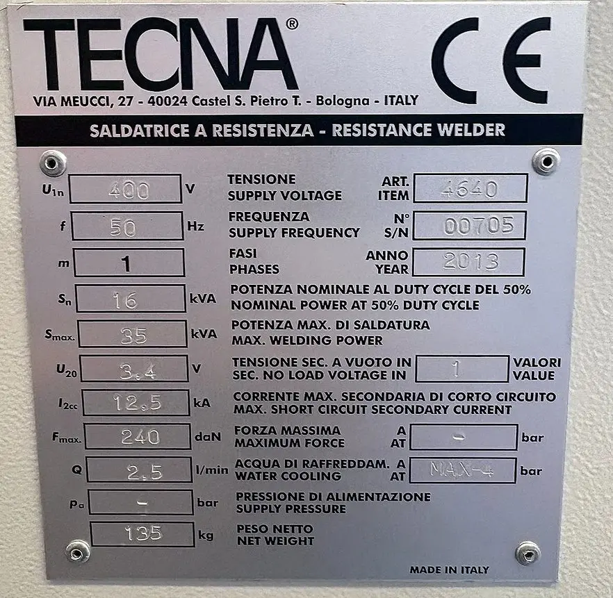 Tecna TE 90 Mark II Spot welding Machine TRT#70 - Image 5
