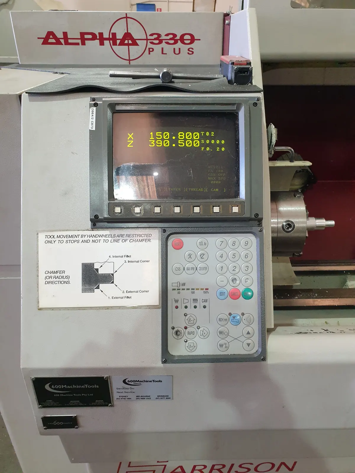 Harrison Alpha 330 Plus CNC Teach Lathe TRT#45 - Image 6